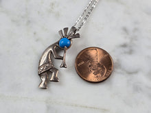 Load image into Gallery viewer, Vintage Estate Sterling Silver Southwestern Kokopelli Pendant Necklace 3.9g E690