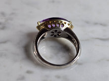 Load image into Gallery viewer, Womens Vintage Estate 14K Mixed Gold Amethyst Diamond Ring 6.7g E6916
