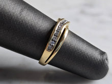 Load image into Gallery viewer, Womens Vintage Estate 10K Yellow Gold Modernist Diamond Ring 2.1g E6917