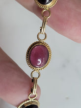 Load image into Gallery viewer, Womens Vintage Estate 14k Gold CARLA Amethyst Bracelet 9.8g #E6928