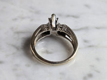 Load image into Gallery viewer, Womens Vintage Estate 14K White Gold Modernist Diamond Ring, 5.3g E6930