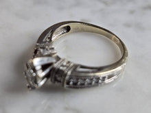 Load image into Gallery viewer, Womens Vintage Estate 14K White Gold Modernist Diamond Ring, 5.3g E6930