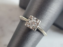 Load image into Gallery viewer, Womens Vintage Estate 14k White Gold Diamond Ring 2.7g #E6933