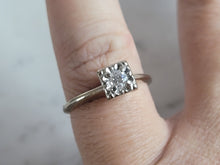 Load image into Gallery viewer, Womens Vintage Estate 14k White Gold Diamond Ring 2.7g #E6933