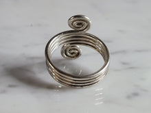 Load image into Gallery viewer, Womens Vintage Estate Sterling Silver Modernist Ring 5.7g E6945