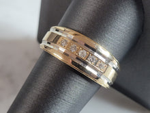 Load image into Gallery viewer, Mens Vintage Estate 14K Mixed Gold Diamond Ring 6.9g E6949