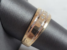 Load image into Gallery viewer, Mens Vintage Estate 14K Mixed Gold Diamond Ring 6.9g E6949