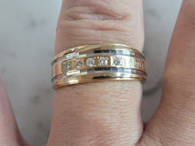 Load image into Gallery viewer, Mens Vintage Estate 14K Mixed Gold Diamond Ring 6.9g E6949