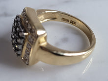 Load image into Gallery viewer, Womens Estate 14K Yellow Gold Diamond Cluster Ring 6.0g E6977