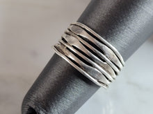 Load image into Gallery viewer, Womens Vintage Estate Sterling Silver Modernist Ring 2.6g E6980