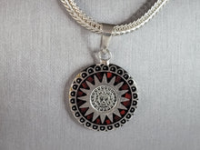 Load image into Gallery viewer, Womens Vintage Estate Sterling Silver Mayan Pendant Necklace 40.4g E6982
