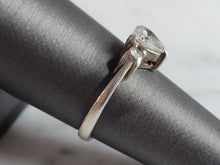 Load image into Gallery viewer, Womens Vintage Estate Sterling Silver CZ Heart Ring 2.7g E6984