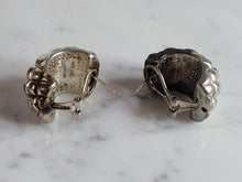 Load image into Gallery viewer, Womens Vintage Estate Sterling Silver Modernist Earrings 7.8g E6988