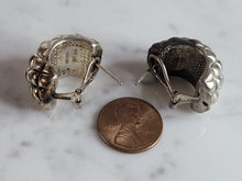 Load image into Gallery viewer, Womens Vintage Estate Sterling Silver Modernist Earrings 7.8g E6988