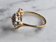 Load image into Gallery viewer, Womens Vintage Estate 14K Yellow Gold Diamond Cluster Ring, 2.1g E6998
