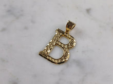 Load image into Gallery viewer, Womens Sterling Silver Gold Tone Initial Letter " B " Pendant 2.3g E7000