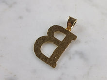 Load image into Gallery viewer, Womens Sterling Silver Gold Tone Initial Letter " B " Pendant 2.3g E7000
