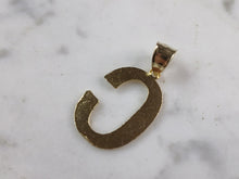 Load image into Gallery viewer, Womens Sterling Silver Gold Tone Initial Letter " C " Pendant 1.1g E7001