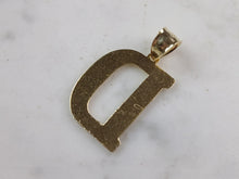 Load image into Gallery viewer, Womens Sterling Silver Gold Tone Initial Letter " D " Pendant 2.0g E7002