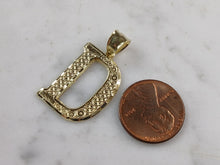 Load image into Gallery viewer, Womens Sterling Silver Gold Tone Initial Letter " D " Pendant 2.0g E7002