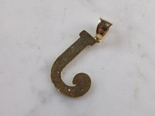 Load image into Gallery viewer, Womens Sterling Silver Gold Tone Initial Letter " J " Pendant 1.5g E7003