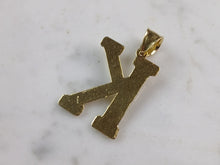 Load image into Gallery viewer, Womens Sterling Silver Gold Tone Initial Letter " K " Pendant 2.2g E7005