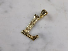 Load image into Gallery viewer, Womens Sterling Silver Gold Tone Initial Letter " L " Pendant 1.5g E7006