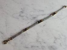 Load image into Gallery viewer, Womens Vintage Estate 14K White &amp; Yellow Gold Modernist Bracelet 12.3g E7008