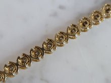 Load image into Gallery viewer, Womens Vintage Estate 14K Yellow Gold Diamond Tennis Bracelet 14.3g E7009