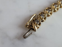 Load image into Gallery viewer, Womens Vintage Estate 14K Yellow Gold Diamond Tennis Bracelet 14.3g E7009