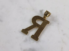 Load image into Gallery viewer, Womens Sterling Silver Gold Tone Initial Letter " R " Pendant 2.4g E7010