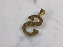 Load image into Gallery viewer, Womens Sterling Silver Gold Tone Initial Letter " S " Pendant 1.9g E7011
