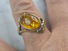Load image into Gallery viewer, Womens Estate Sterling Silver Gold Tone Modernist Citrine Ring 5.0g #E7013
