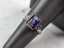 Load image into Gallery viewer, Womens Vintage Estate Sterling Silver Floral Cabochon Ring 2.4g #E7014