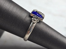 Load image into Gallery viewer, Womens Vintage Estate Sterling Silver Floral Cabochon Ring 2.4g #E7014