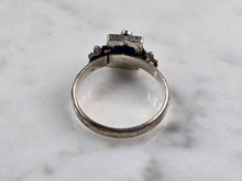 Load image into Gallery viewer, Womens Vintage Estate Sterling Silver Floral Cabochon Ring 2.4g #E7014