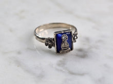 Load image into Gallery viewer, Womens Vintage Estate Sterling Silver Floral Cabochon Ring 2.4g #E7014