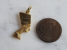 Load image into Gallery viewer, Womens Vintage Estate 10K Gold Queen Nefertiti Pendant 1.9g E7015