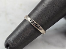 Load image into Gallery viewer, Womens Vintage Estate Sterling Silver Faith Ring 1.2g E7020