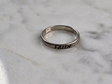 Load image into Gallery viewer, Womens Vintage Estate Sterling Silver Faith Ring 1.2g E7020