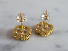 Load image into Gallery viewer, Womens Sterling Silver 4 Leaf Clover Earrings 1.8g E7028