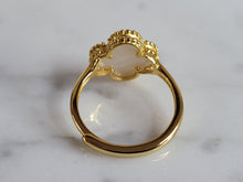 Load image into Gallery viewer, Womens Sterling Silver Gold Tone 4 Leaf Clover Ring 1.9g E7029