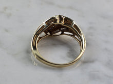 Load image into Gallery viewer, Womens Vintage Estate 10K Yellow Gold Modernist Diamond Ring 4.0g E7034