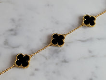 Load image into Gallery viewer, Womens Sterling Silver 4 Leaf Clover Anklet Bracelet 5.0g E7036