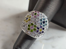 Load image into Gallery viewer, Womens Vintage Estate Sterling Silver Floral Ring 12.1g E7044