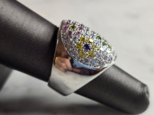 Load image into Gallery viewer, Womens Vintage Estate Sterling Silver Floral Ring 12.1g E7044