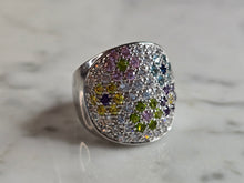 Load image into Gallery viewer, Womens Vintage Estate Sterling Silver Floral Ring 12.1g E7044