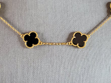 Load image into Gallery viewer, Womens Sterling Silver Gold Tone 4 Leaf Clover Necklace 9.3g E7045