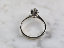 Load image into Gallery viewer, Womens Vintage Estate 14K White Gold Sapphire Diamond Ring 2.4g #E7046