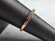 Load image into Gallery viewer, Womens Vintage Estate 10K Rose Gold Diamond Ring 1.4g #E7050